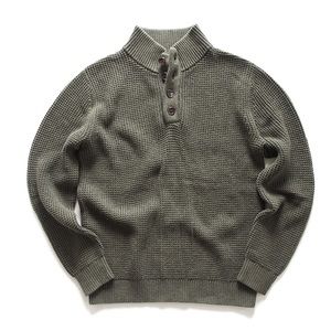 Candy & Caviar 50/50 Waffle Mockneck (Army Green)